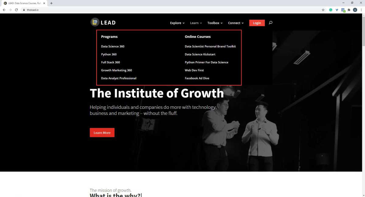 thelead, web portfolio that gets you hired