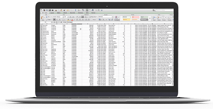 Excel-laptop