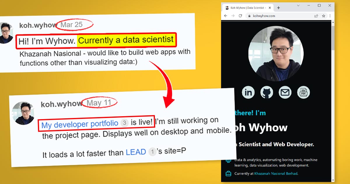 Why does a senior data scientist learn web development? (With Wyhow)