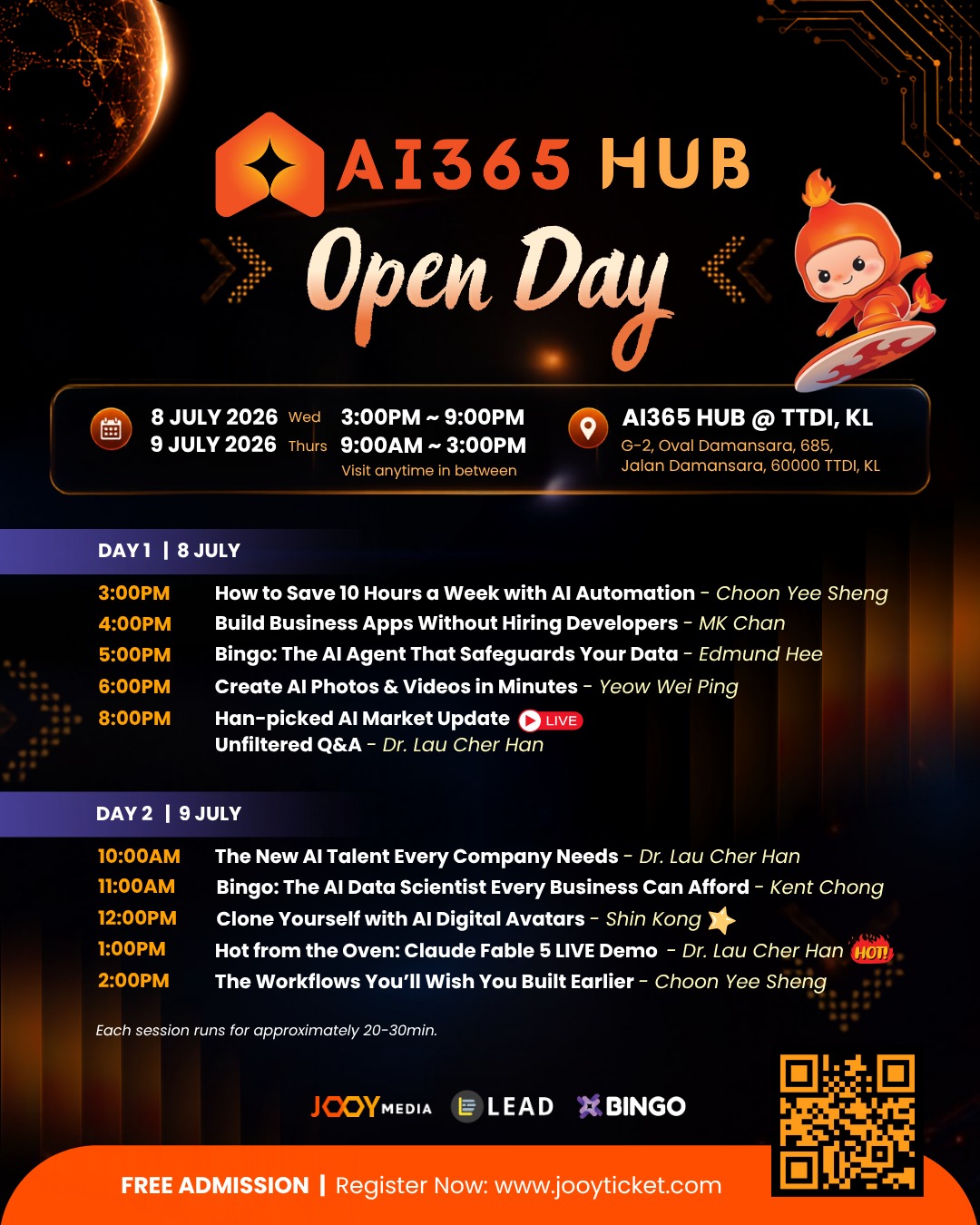 ai365 hub open day itinerary