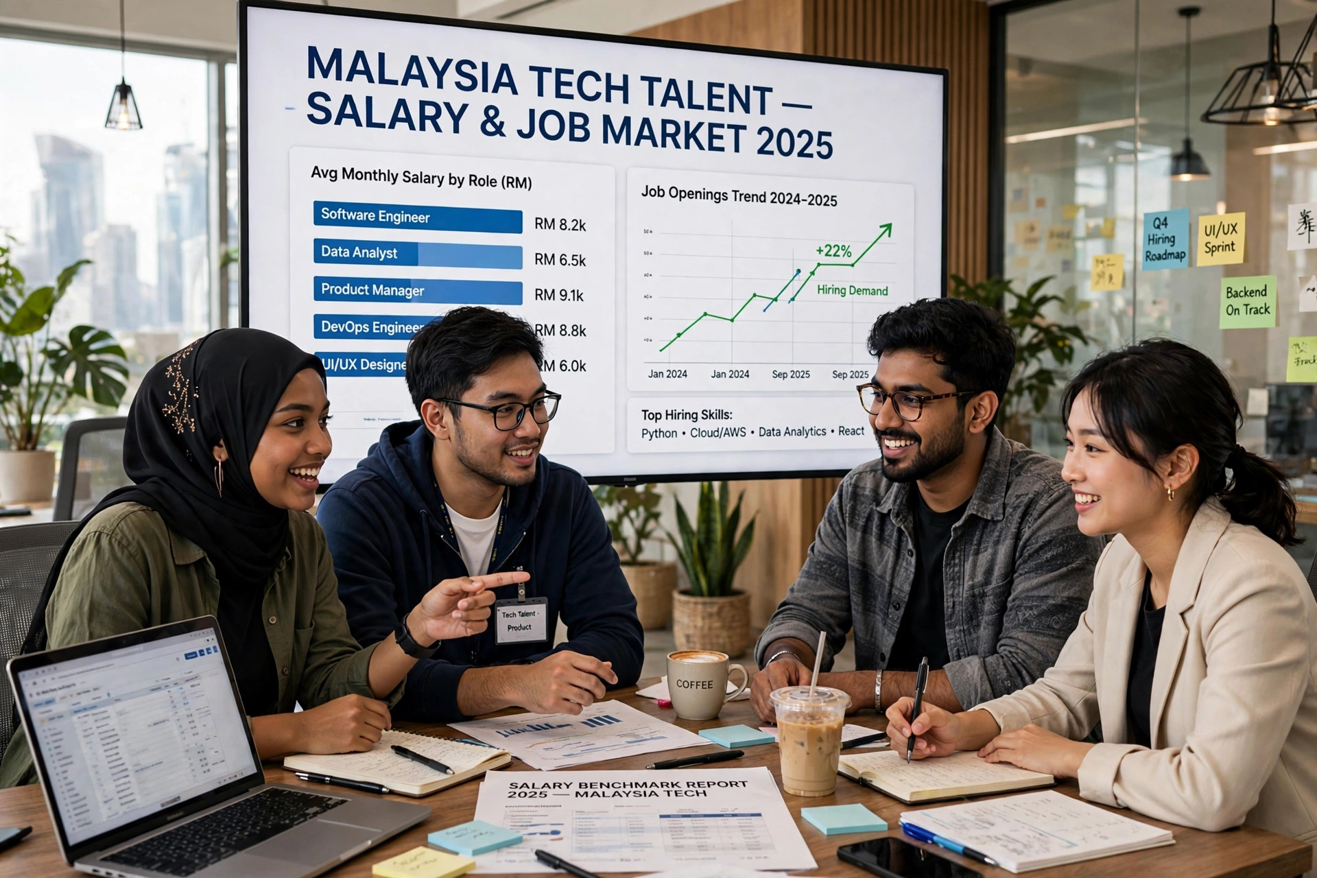Malaysian tech professionals discussing AI career opportunities